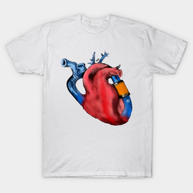 Carabiner Heart T-Shirt by WOODDIOS